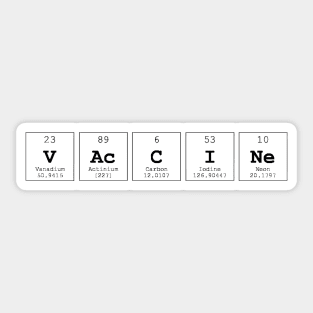 Vaccine Periodic Table Science Print Sticker